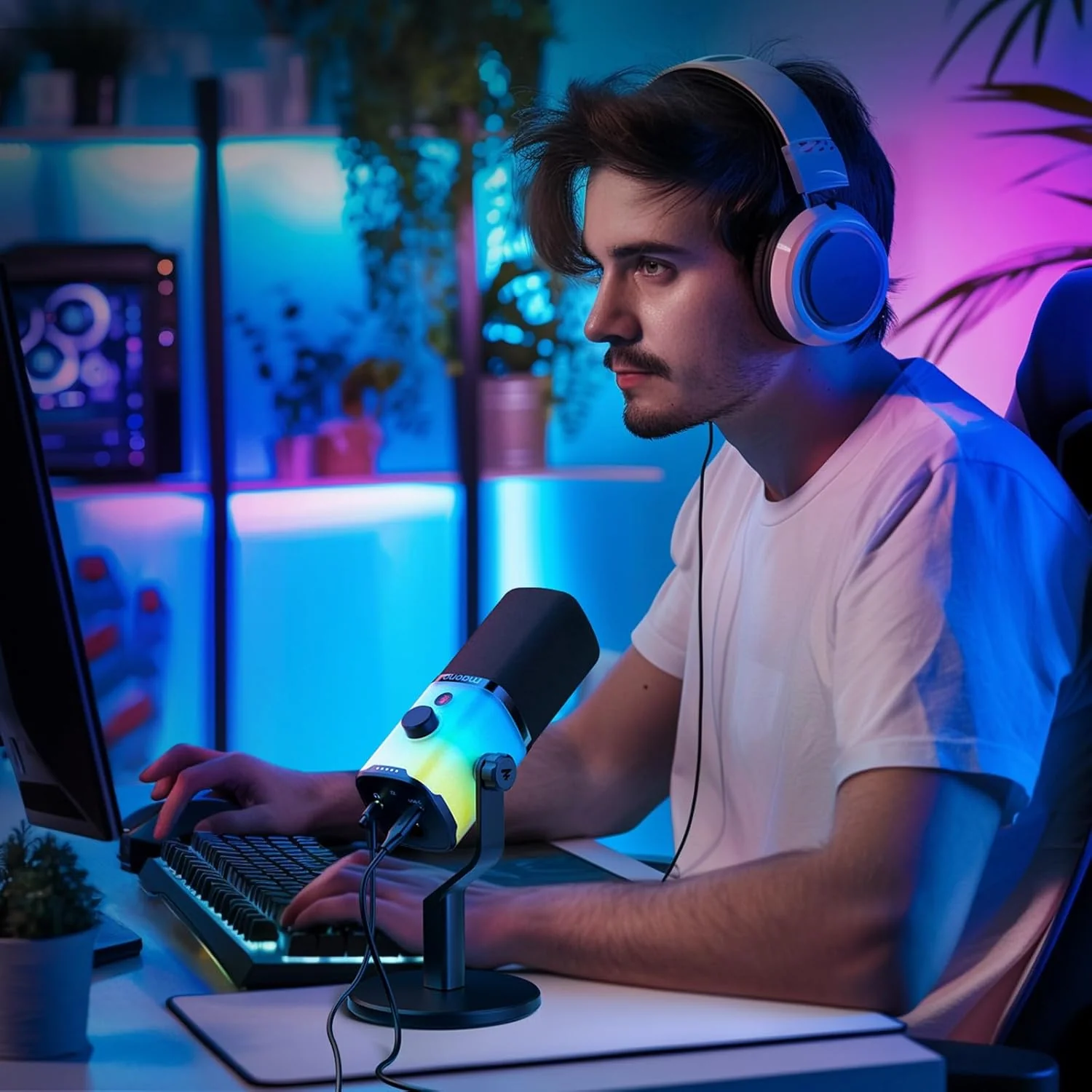 Maono PD100X RGB USB/XLR Dynamic Microphone for Game Streamers (Black) - Image 8